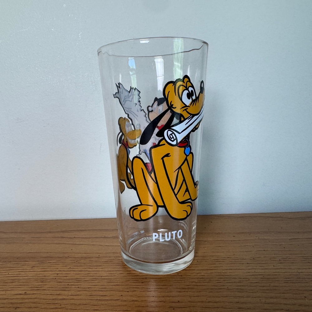 Vintage 1978 Disney Pluto Pepsi Collector Series Glass Happy Birthday Mickey